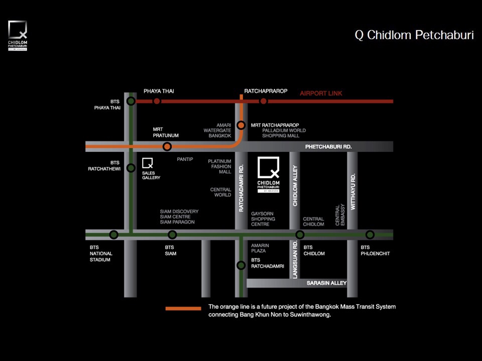 Q Chidlom Location Map