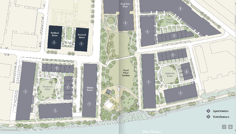 Royal Wharf Portland House Site Plan